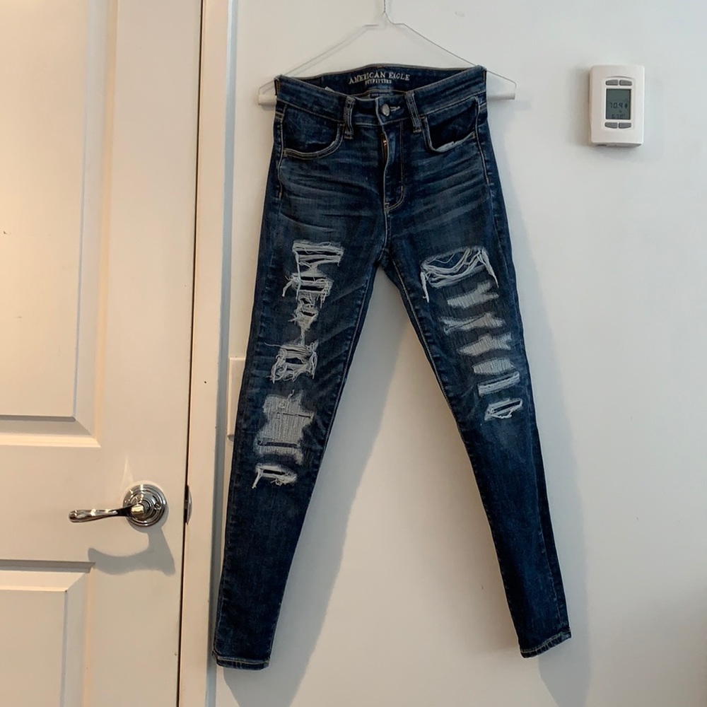 Ripped American Eagle Jeans Size 2 and short